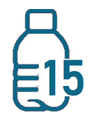 MADE FROM 15 BOTTLES icon